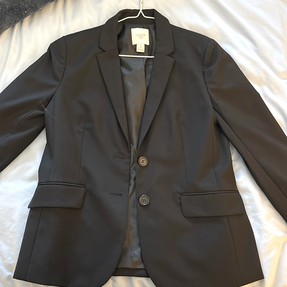 J. Crew Suiting Black Suit with Black Buttons